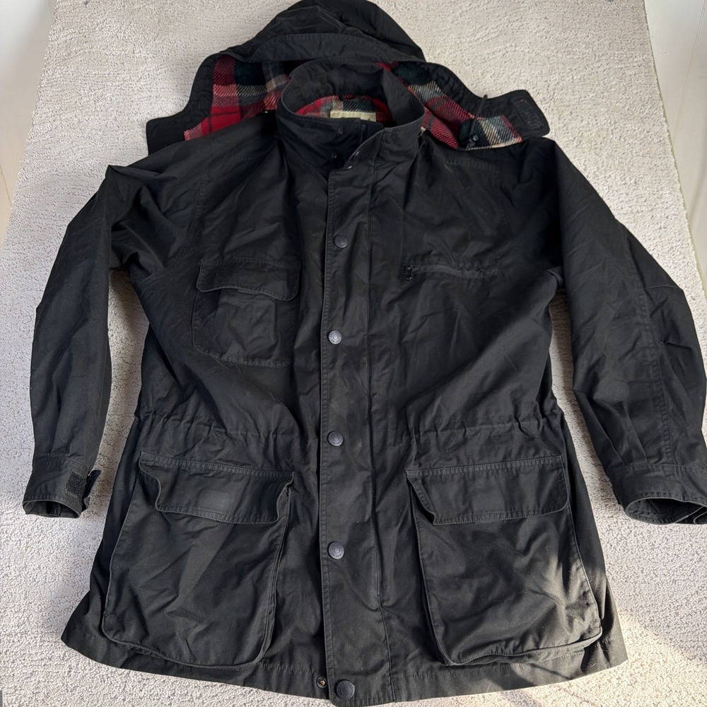 Men's Vintage‎ Eddie Bauer Large Wool Lined Parka Chore Barn Coat Good